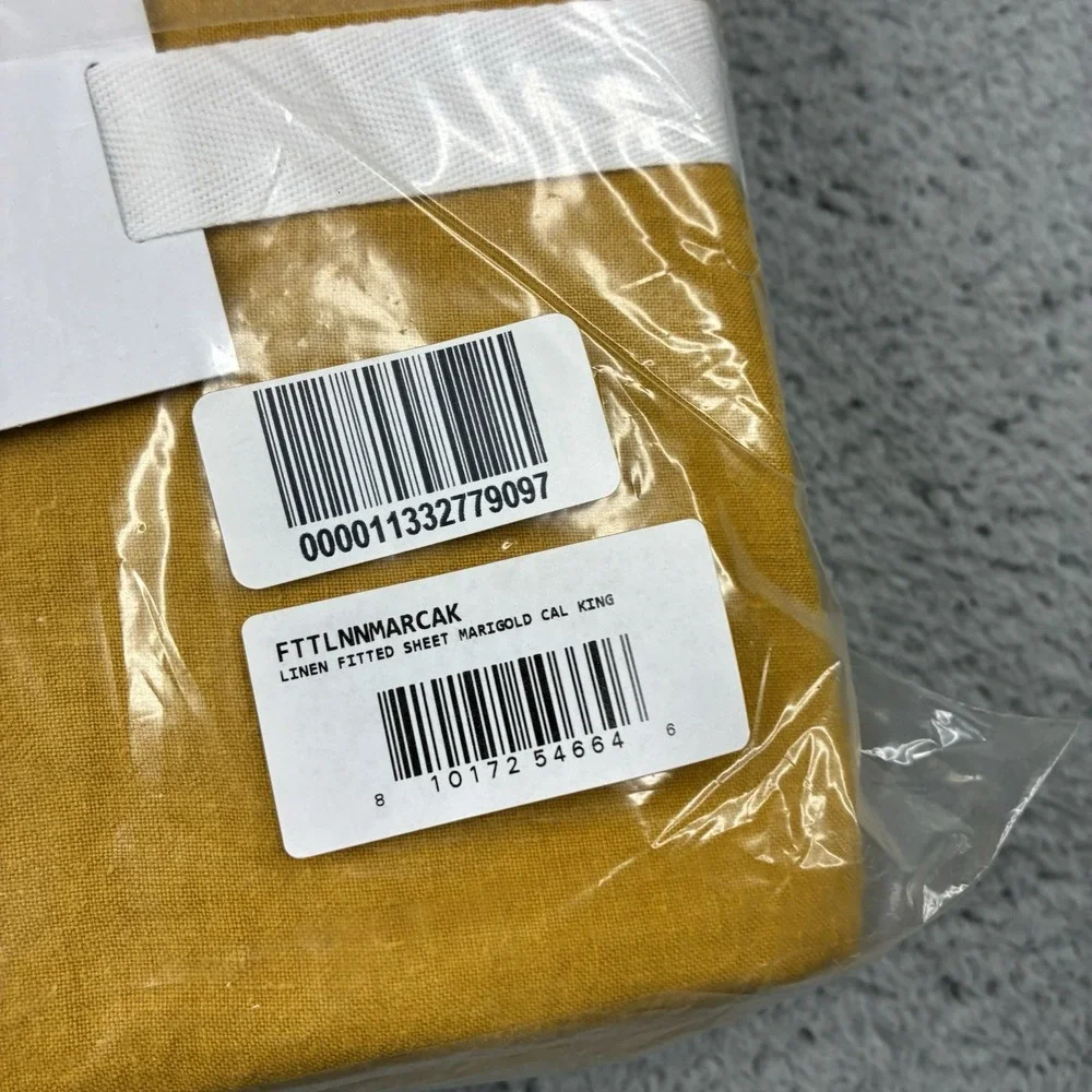 Parachute Linen Fitted Sheet California King Marigold 100% Linen New